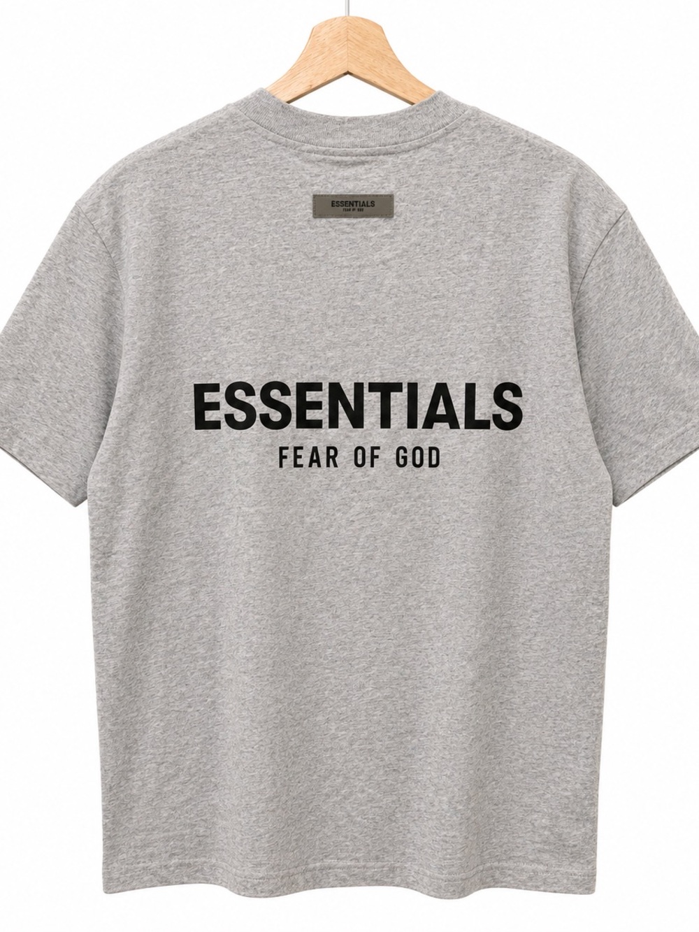 NWT Essentials Fear of God Oversized Dark Oatmeal Logo T-Shirt, Size XS - Picture 6 of 10